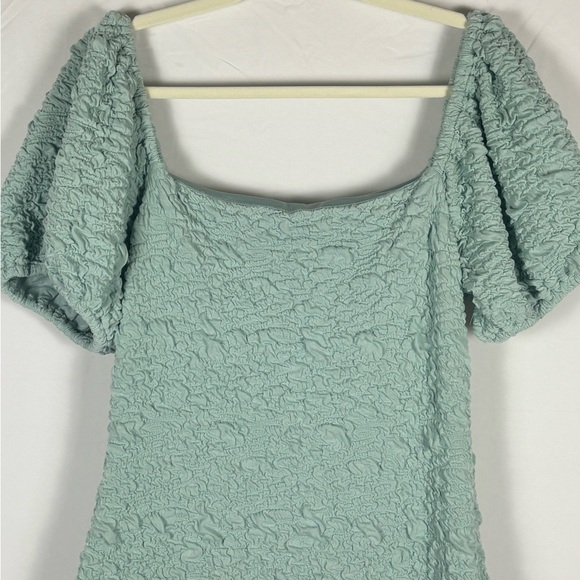 Endless Blu Midi Dress Textured Green Seafoam - XL - Picture 5 of 11